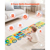 VEVOR Felt Wall Busy Board, 14-in-1 Train Foldable Montessori Activity Toys, Travel Daycare, Classroom, Playroom, Home, Educational Sensory Panel, with Letters Fruits Vegetables Clock Learning Pieces