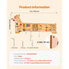 VEVOR Puppy Activity Wall Busy Board Panels, 12 Activities, Montessori Sensory Wall Toy for Kids 3-12 Years, Montessori Learning Activity Center, Ideal for Toddler Playroom Nursery Classroom