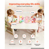 VEVOR Wall Busy Board, 14-in-1 Castle Montessori Sensory Activity Panels, Learning Activity Center for Daycare, Classroom, Playroom, and Home, Sturdy Wooden Educational Toys, with Mounting Hardware