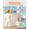 VEVOR Wall Busy Board, 14-in-1 Elephant Montessori Sensory Activity Panels, Learning Activity Center for Daycare, Classroom, Playroom, and Home, Sturdy Wooden Educational Toys, with Mounting Hardware