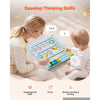 VEVOR Wall Busy Board, 14-in-1 Elephant Montessori Sensory Activity Panels, Learning Activity Center for Daycare, Classroom, Playroom, and Home, Sturdy Wooden Educational Toys, with Mounting Hardware