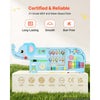 VEVOR Wall Busy Board, 14-in-1 Elephant Montessori Sensory Activity Panels, Learning Activity Center for Daycare, Classroom, Playroom, and Home, Sturdy Wooden Educational Toys, with Mounting Hardware