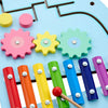 VEVOR Wall Busy Board, 14-in-1 Elephant Montessori Sensory Activity Panels, Learning Activity Center for Daycare, Classroom, Playroom, and Home, Sturdy Wooden Educational Toys, with Mounting Hardware