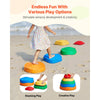 VEVOR Balance Stepping Stones for Kids, 5 PCS, Up to 220 lbs, Non-Slip Toddlers Sensory Stepping Stones, Obstacle Course Coordination Game Toys Indoor or Outdoor Play for Children Aged 3 4 5 6 7 8+
