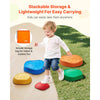 VEVOR Balance Stepping Stones for Kids, 5 PCS, Up to 220 lbs, Non-Slip Toddlers Sensory Stepping Stones, Obstacle Course Coordination Game Toys Indoor or Outdoor Play for Children Aged 3 4 5 6 7 8+