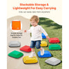 VEVOR Balance Stepping Stones for Kids, 10 PCS, Up to 220 lbs, Non-Slip Toddlers Sensory Stepping Stones, Obstacle Course Coordination Game Toys Indoor or Outdoor Play for Children Aged 3 4 5 6 7 8+