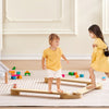 VEVOR Balance Beam Stepping Stones, 3 PCS Wooden Toddler Balance Boards, Montessori Toy for Kids 2-6, Build Coordination and Gross Motor Skills, Gymnastics Course Indoor & Outdoor for Girls Boys Gift