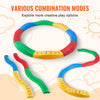 VEVOR Balance Beam Stepping Stones, 8 PCS Toddler Balance Boards Non-Slip Textured Surface & Rubber Pads, Montessori Toy for Kids 2-6, Build Coordination and Gross Motor Skills, Indoor or Outdoor Play