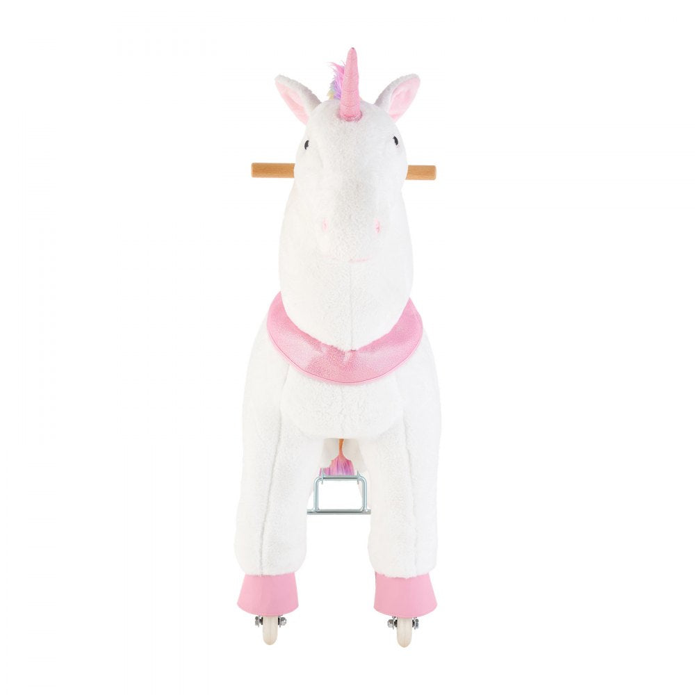 VEVOR Ride On Horse, Riding Unicorn Toys for Kids, No Battery Required, Smooth Wheels with Anti-Roll Stop Ring, Upgraded Raised Seat, Handles, Sturdy Pedals, 176 lbs Max Load Capacity for Ages 6+