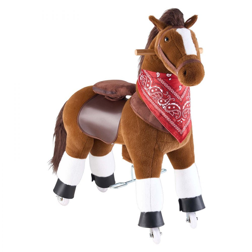 VEVOR Ride On Horse, Riding Pony Toys for Kids, No Battery Required, Smooth Wheels with Anti-Roll Stop Ring, Upgraded Raised Seat, Handles, Sturdy Pedals, 176 lbs Max Load Capacity for Ages 6+