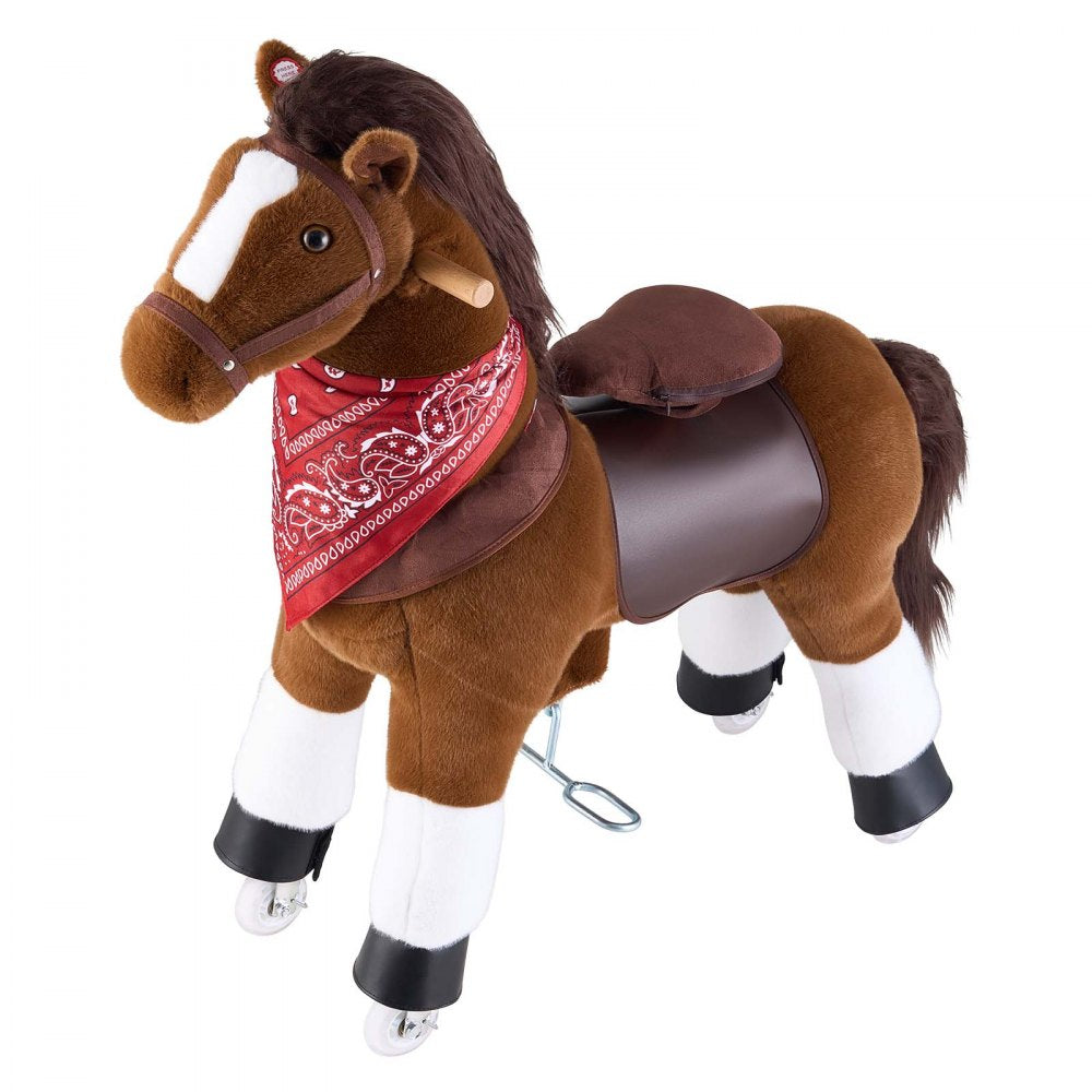 VEVOR Ride On Horse, Riding Pony Toys for Kids, No Battery Required, Smooth Wheels with Anti-Roll Stop Ring, Upgraded Raised Seat, Handles, Sturdy Pedals, 176 lbs Max Load Capacity for Ages 6+