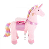 VEVOR Ride On Horse, Riding Pink Unicorn Toys for Kids, No Battery Required, Smooth Wheels with Anti-Roll Stop Ring, Upgraded Raised Seat, Handles, Pedals, 110 lbs Max Load Capacity for Ages 3-8