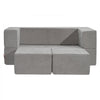 VEVOR Kids Couch, 4Pcs Modular Kids Play Couch, Toddler Couch Sofa Bed, Kids Chair Seat Playroom Furniture, Child Sectional Sofa with Removable Cover for Kids Girls & Boys, Grey