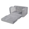 VEVOR Kids Couch, Toddler Chairs Comfy, 2-in-1 Toddler Couch Sofa Bed Fold Out, Convertible Sofa to Lounger, Kids Chair Seat Playroom Furniture for Kids Girls & Boys, Grey