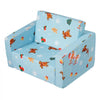 VEVOR Kids Couch, 2-in-1 Toddler Chairs Comfy, Toddler Couch Sofa Bed Fold Out, Convertible Sofa to Lounger, Kids Chair Seat Playroom Furniture for Kids Girls & Boys, Sky Blue