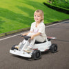 VEVOR Electric Go Kart, 6V 4.5Ah Battery, Pedal Go Kart Portable Outdoor Race Toy for Kids Ages 2+, 20000 RPM Motor, 2 MPH Constant Speed, LED Headlight & Horn, Non-slip Tires, 44 lbs Max Load, White