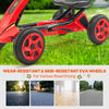 VEVOR Kids Pedal Go Kart, 4 Wheel Off-Road Pedal Go Cart Ride On Toy for Kids, Steering Wheel, Adjustable Seat, Non-slip Big Wheels, Outdoor Racer Ride On Pedal Car for Boys & Girls Ages 3-8, Red