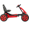 VEVOR Kids Pedal Go Kart, 4 Wheel Off-Road Pedal Go Cart Ride On Toy for Kids, Steering Wheel, Adjustable Seat, Non-slip Big Wheels, Outdoor Racer Ride On Pedal Car for Boys & Girls Ages 3-8, Red