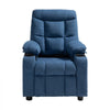 VEVOR Kids Recliner Chair, Toddler Lounger with Cup Holders & Pockets, 107° to 126° Adjustable Back, Breathable Polyester Upholstery Reclining Sofa with Foot-rest, for Boys and Girls, Children (Blue)