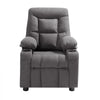 VEVOR Kids Reclining Chair, Toddler Recliner with Cup Holders and Pockets, 107° to 126° Adjustable Backrest, Breathable Polyester Fabric Recliner Couch with Footrest, for Boys & Girls, Children(Grey)