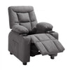 VEVOR Kids Reclining Chair, Toddler Recliner with Cup Holders and Pockets, 107° to 126° Adjustable Backrest, Breathable Polyester Fabric Recliner Couch with Footrest, for Boys & Girls, Children(Grey)
