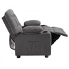 VEVOR Kids Reclining Chair, Toddler Recliner with Cup Holders and Pockets, 107° to 126° Adjustable Backrest, Breathable Polyester Fabric Recliner Couch with Footrest, for Boys & Girls, Children(Grey)