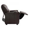 VEVOR Kids Reclining Chair, Toddler Recliner with Cup Holder, 101° to 121° Adjustable Backrest, Easy-to-Clean PU Leather Recliner Couch with Footrest, 90 lbs Load, for Boys & Girls, Children (Brown)