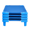 VEVOR Stackable Kiddie Cot, Pack of 4,  Portable Toddler Nap Cots, Standard Size 52" L x 23" W Daycare Cots for Kids, Preschool Classroom Daycare Beds for Sleeping, Resting, Naptime, Blue