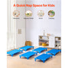 VEVOR Stackable Kiddie Cot, Pack of 6,  Portable Toddler Nap Cots, Standard Size 40" L x 23" W Daycare Cots for Kids, Preschool Classroom Daycare Beds for Sleeping, Resting, Naptime, Blue