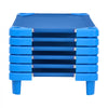 VEVOR Stackable Kiddie Cot, Pack of 6,  Portable Toddler Nap Cots, Standard Size 40" L x 23" W Daycare Cots for Kids, Preschool Classroom Daycare Beds for Sleeping, Resting, Naptime, Blue