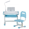VEVOR Kids Study Chair and Desk Set, Study Desk and Chair for Kids with Table Lamp, Adjustable Height & 0-40° Tilted Desktop Kids Desk and Chair, Children Study Table for Bedroom & Study Room, Blue