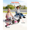 VEVOR Ride on Scooter 150 lbs Swing Side-to-Side for Amazing Riding Pink, for Ages 4+, Powered by Zig-Zag Motion, Ride on Toy with 3 Adjustable Length, Brake Lever, Hard Surface Indoor & Outdoor