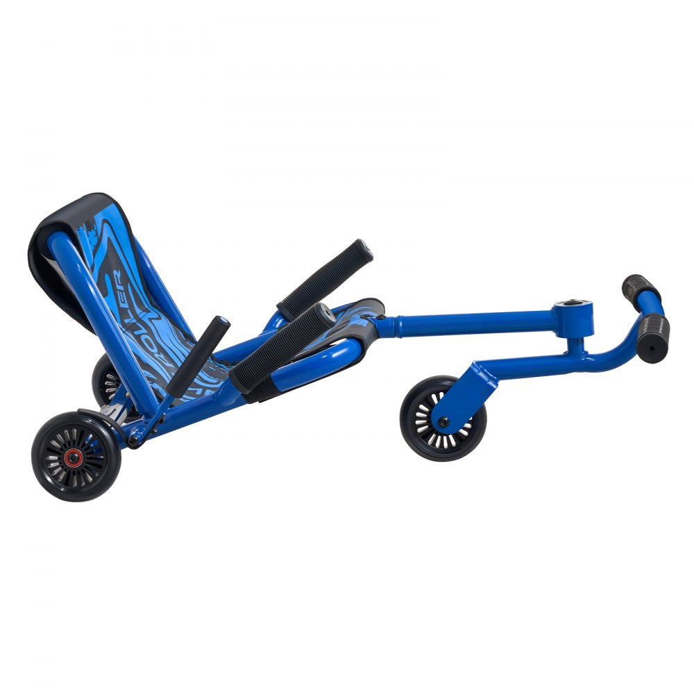 VEVOR Ride on Scooter 150 lbs Swing Side-to-Side for Amazing Riding Blue, for Ages 4+, Powered by Zig-Zag Motion, Ride on Toy with 3 Adjustable Length, Brake Lever, Hard Surface Indoor & Outdoor