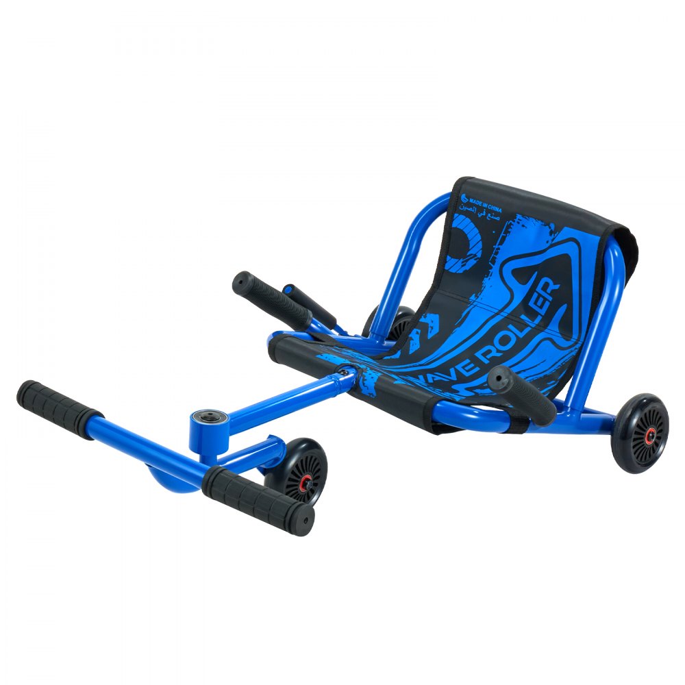 VEVOR Ride on Scooter 150 lbs Swing Side-to-Side for Amazing Riding Blue, for Ages 4+, Powered by Zig-Zag Motion, Ride on Toy with 3 Adjustable Length, Brake Lever, Hard Surface Indoor & Outdoor