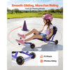 VEVOR Ride on Scooter 150 lbs Swing Side-to-Side for Amazing Riding Purple, for Ages 4+, Powered by Zig-Zag Motion, Ride on Toy with 3 Adjustable Length, Hand Brake, for Hard Surface Indoor & Outdoor