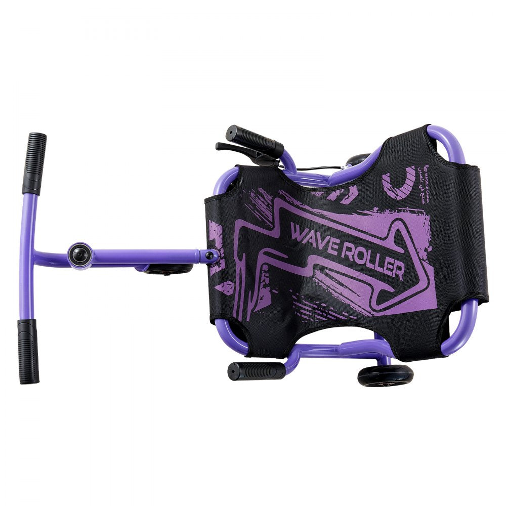 VEVOR Ride on Scooter 150 lbs Swing Side-to-Side for Amazing Riding Purple, for Ages 4+, Powered by Zig-Zag Motion, Ride on Toy with 3 Adjustable Length, Hand Brake, for Hard Surface Indoor & Outdoor