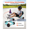 VEVOR Ride on Scooter 150 lbs Swing Side-to-Side for Amazing Riding Green, for Ages 4+, Powered by Zig-Zag Motion, Ride on Toy with 3 Adjustable Length, Hand Brake, for Hard Surface Indoor & Outdoor