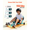 VEVOR Ride on Scooter 150 lbs Swing Side-to-Side for Amazing Riding Green, for Ages 4+, Powered by Zig-Zag Motion, Ride on Toy with 3 Adjustable Length, Hand Brake, for Hard Surface Indoor & Outdoor