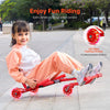 VEVOR Ride on Scooter 132 lbs Swing Side-to-Side for Amazing Riding Red, for Ages 4+, Powered by Zig-Zag Motion, Ride on Drifting Toy, with Adjustable Length, for Hard Surface, Indoor & Outdoor