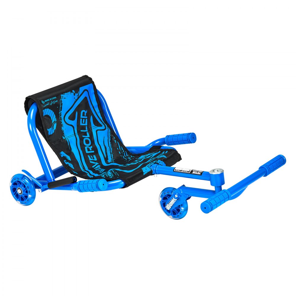 VEVOR Ride on Scooter 132 lbs Swing Side-to-Side for Amazing Riding Blue, for Ages 4+, Powered by Zig-Zag Motion, Ride on Drifting Toy, with Adjustable Length, for Hard Surface, Indoor & Outdoor