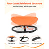VEVOR Kids Swivel Chair, 220 lbs Capacity, Sensory Spinning Chair, Autistic Kids Sensory Toy Seat with Non-Slip Metal Base, Round Shape Toddler Sit & Spin Seat for Coordination Balance Focus, Orange