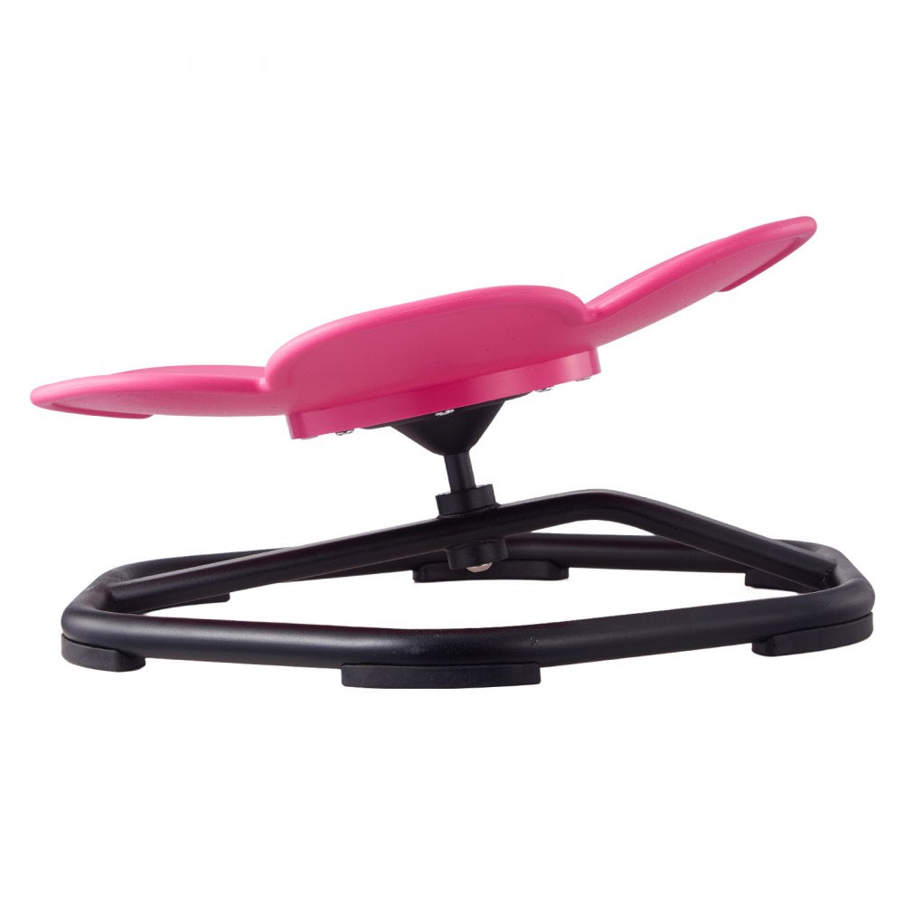 VEVOR Kids Swivel Chair, 220 lbs Capacity, Flower Shape Sensory Spinning Chair, Autistic Kids Sensory Toy Seat with Non-Slip Metal Base, Toddler Sit & Spin Seat for Coordination Balance Focus, Rose