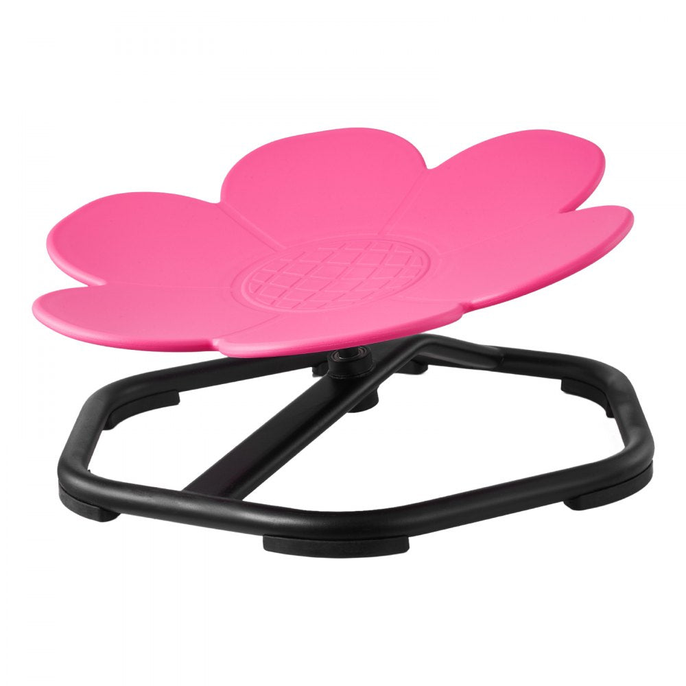 VEVOR Kids Swivel Chair, 220 lbs Capacity, Flower Shape Sensory Spinning Chair, Autistic Kids Sensory Toy Seat with Non-Slip Metal Base, Toddler Sit & Spin Seat for Coordination Balance Focus, Rose