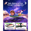 VEVOR Spinning Chair for Autistic Kids Ages 3-12 Autism Sensory Toy 165 LBS, Sensory Swivel Seat for Children ADHD, Glow in the Dark, Training Body Coordination, 20.4" L x 20.5" W Rocket Shape, Green