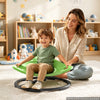 VEVOR Spinning Chair for Autistic Kids Ages 3-12 Autism Sensory Toy 165 LBS, Sensory Swivel Seat for Children ADHD, Glow in the Dark, Training Body Coordination, 20.4" L x 20.5" W Rocket Shape, Green