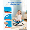 VEVOR Spinning Chair for Autistic Kids Ages 2-6 Autism Sensory Toy 110 LBS, Sensory Swivel Seat Products for Children ADHD, Training Body Coordination Balance, 16.9" L x 14" W, Rounded Shape, Blue