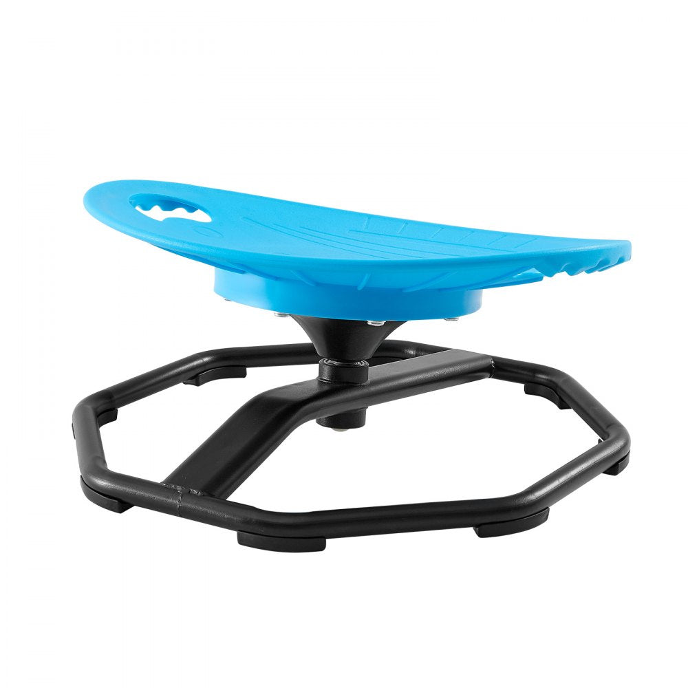 VEVOR Spinning Chair for Autistic Kids Ages 2-6 Autism Sensory Toy 110 LBS, Sensory Swivel Seat Products for Children ADHD, Training Body Coordination Balance, 16.9" L x 14" W, Rounded Shape, Blue