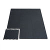 VEVOR 0.56 Inch Thick Gym Floor Mats, 12 Tiles Rubber Top with EVA Foam, 25" x 25" Gym Flooring Workout Mats with 48 sq.ft Coverage, Interlocking Puzzle Gym Mats for Gym, Home, Garage, Black & Blue