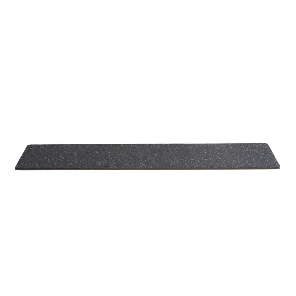 VEVOR 0.56 Inch Thick Gym Floor Mats, 6 Tiles Rubber Top with EVA Foam, 25" x 25" Gym Flooring Workout Mats with 25 sq.ft Coverage, Interlocking Puzzle Gym Mats for Gym, Home, Garage, Black & White