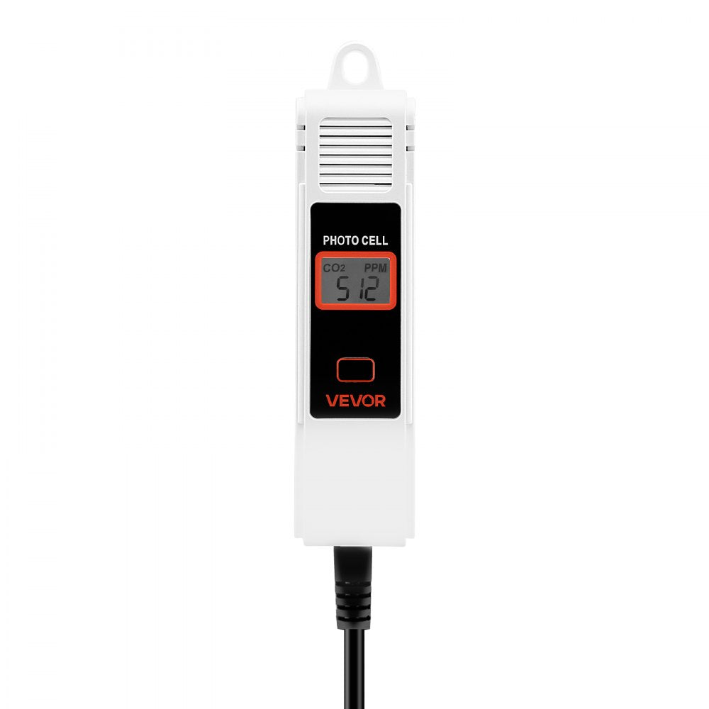 VEVOR Carbon Dioxide Monitoring Controller, Dual Outlets Carbon Dioxide Controller, CO2 Meter Monitor Day and Night Detection Feature, NDIR CO2 Sensor for Green House, Laboratories, Classrooms, Home